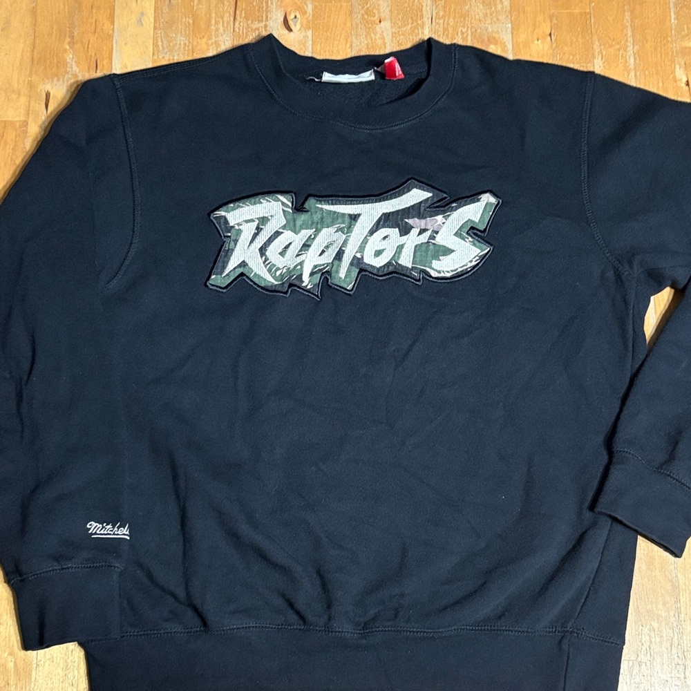 Mitchell & Ness Black Raptors Jurassic Park sweatshirt